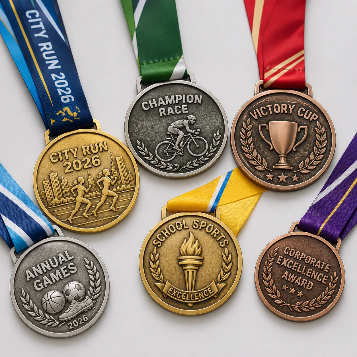 Medallas metálicas y tokens personalizados para eventos